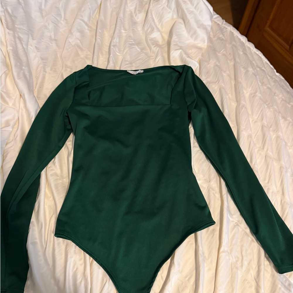 Green Long Sleeve Bodysuit
